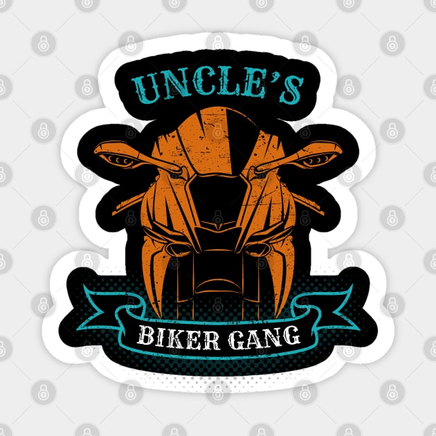 Uncle's Biker Gang Father's Day Sticker by DwiRetnoArt99